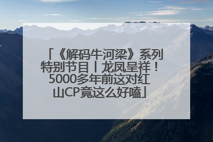 《解码牛河梁》系列特别节目丨龙凤呈祥！5000多年前这对红山CP竟这么好嗑