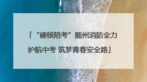 “硬核陪考”随州消防全力护航中考 筑梦青春安全路