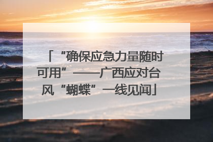 “确保应急力量随时可用”——广西应对台风“蝴蝶”一线见闻