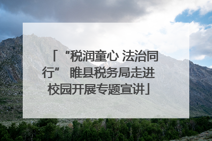 “税润童心 法治同行” 睢县税务局走进校园开展专题宣讲