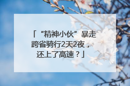 “精神小伙”暴走跨省骑行2天2夜，还上了高速？