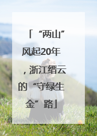 “两山”风起20年，浙江缙云的“守绿生金”路
