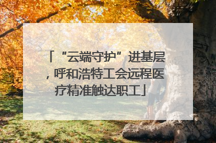 “云端守护”进基层，呼和浩特工会远程医疗精准触达职工
