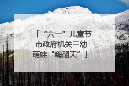 “六一”儿童节 市政府机关三幼萌娃“嗨翻天”