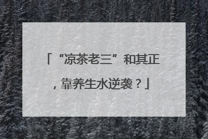 “凉茶老三”和其正，靠养生水逆袭？