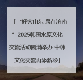 “好客山东 泉在济南”2025韩国水原文化交流活动圆满举办 中韩文化交流再添新彩