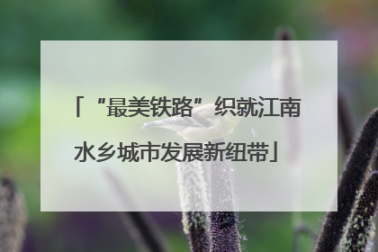 “最美铁路”织就江南水乡城市发展新纽带