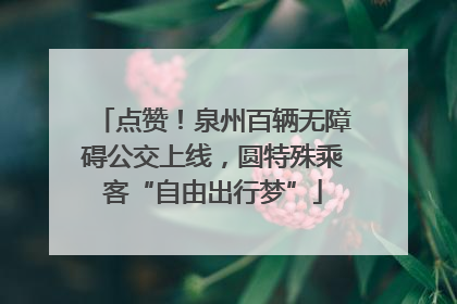 点赞！泉州百辆无障碍公交上线，圆特殊乘客“自由出行梦”