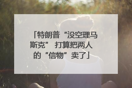 特朗普“没空理马斯克” 打算把两人的“信物”卖了