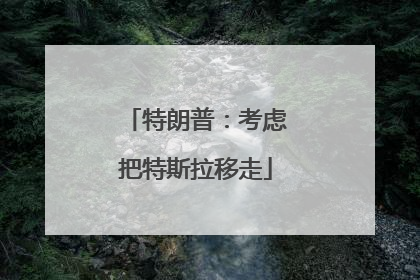 特朗普：考虑把特斯拉移走
