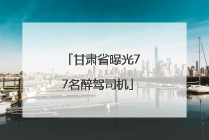 甘肃省曝光77名醉驾司机