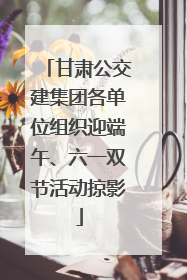 甘肃公交建集团各单位组织迎端午、六一双节活动掠影