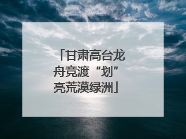 甘肃高台龙舟竞渡“划”亮荒漠绿洲