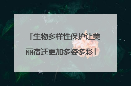 生物多样性保护让美丽宿迁更加多姿多彩