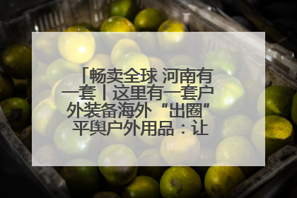 畅卖全球 河南有一套丨这里有一套户外装备海外“出圈” 平舆户外用品：让“休闲风”长红