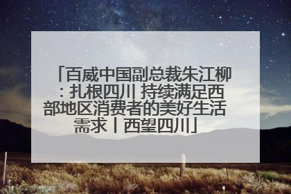 百威中国副总裁朱江柳：扎根四川 持续满足西部地区消费者的美好生活需求丨西望四川