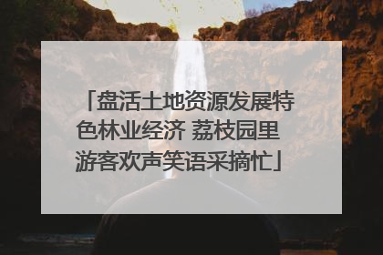 盘活土地资源发展特色林业经济 荔枝园里游客欢声笑语采摘忙