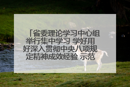 省委理论学习中心组举行集中学习 学好用好深入贯彻中央八项规定精神成效经验 示范带头持续推动全省学习教育走深走实