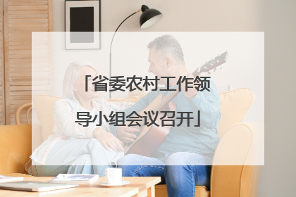 省委农村工作领导小组会议召开