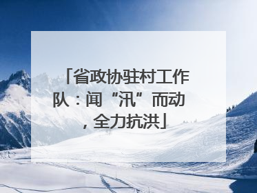 省政协驻村工作队：闻“汛”而动，全力抗洪