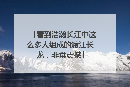 看到浩瀚长江中这么多人组成的渡江长龙，非常震撼