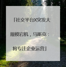 社交平台X突发大规模宕机，马斯克：将专注企业运营