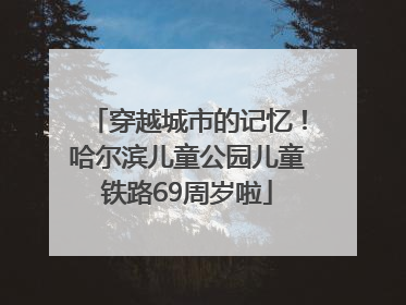 穿越城市的记忆！哈尔滨儿童公园儿童铁路69周岁啦