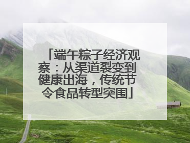 端午粽子经济观察：从渠道裂变到健康出海，传统节令食品转型突围