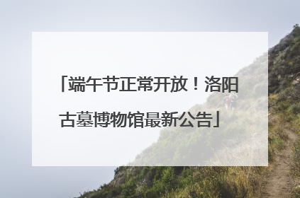端午节正常开放！洛阳古墓博物馆最新公告