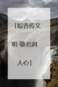 粽香传文明 敬老润人心