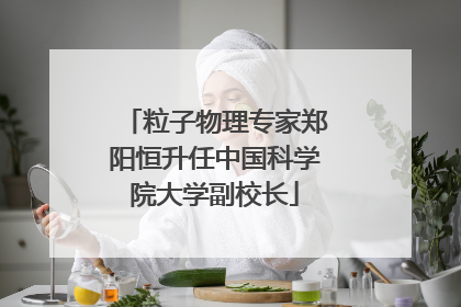 粒子物理专家郑阳恒升任中国科学院大学副校长
