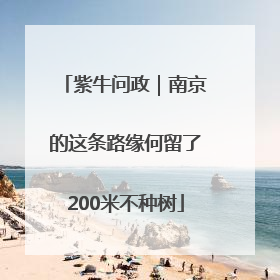 紫牛问政｜南京的这条路缘何留了200米不种树
