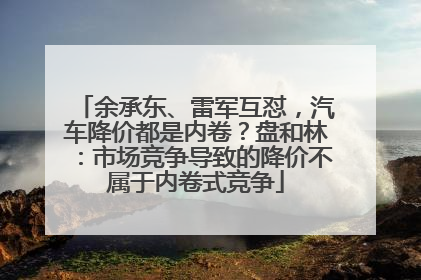 余承东、雷军互怼，汽车降价都是内卷？盘和林：市场竞争导致的降价不属于内卷式竞争