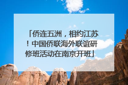 侨连五洲，相约江苏！中国侨联海外联谊研修班活动在南京开班