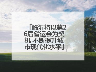 临沂将以第26届省运会为契机 不断提升城市现代化水平