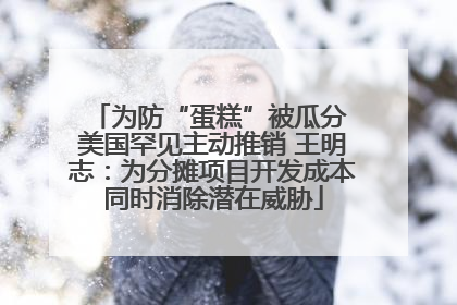 为防“蛋糕”被瓜分 美国罕见主动推销 王明志：为分摊项目开发成本同时消除潜在威胁