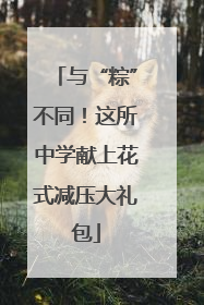 与“粽”不同！这所中学献上花式减压大礼包