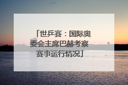 世乒赛：国际奥委会主席巴赫考察赛事运行情况
