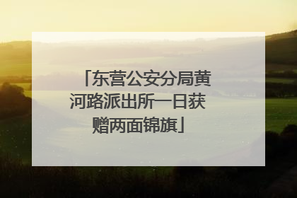 东营公安分局黄河路派出所一日获赠两面锦旗
