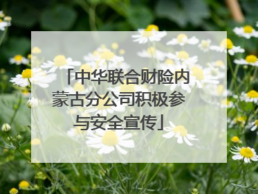 中华联合财险内蒙古分公司积极参与安全宣传