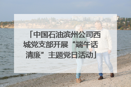 中国石油滨州公司西城党支部开展“端午话清廉”主题党日活动