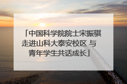 中国科学院院士宋振骐走进山科大泰安校区 与青年学生共话成长