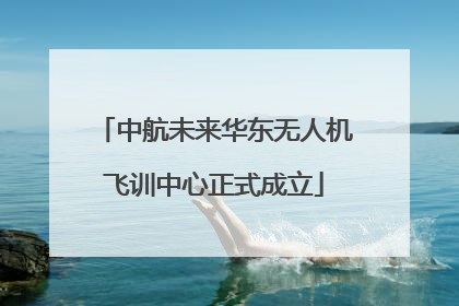 中航未来华东无人机飞训中心正式成立