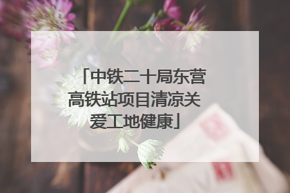 中铁二十局东营高铁站项目清凉关爱工地健康