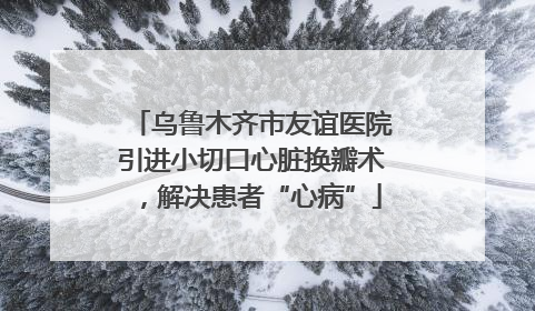 乌鲁木齐市友谊医院引进小切口心脏换瓣术，解决患者“心病”