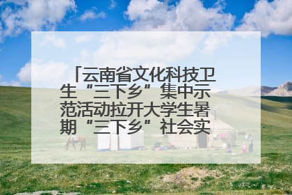 云南省文化科技卫生“三下乡”集中示范活动拉开大学生暑期“三下乡”社会实践活动序幕
