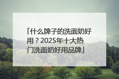 什么牌子的洗面奶好用？2025年十大热门洗面奶好用品牌