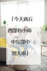 今天商丘西部有小雨 中东部中到大雨