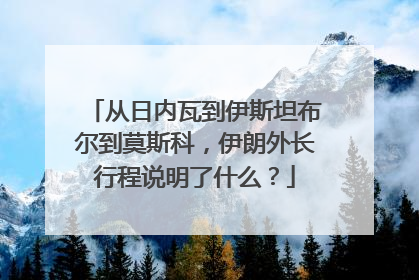 从日内瓦到伊斯坦布尔到莫斯科，伊朗外长行程说明了什么？
