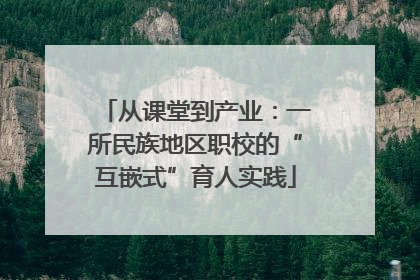 从课堂到产业：一所民族地区职校的“互嵌式”育人实践